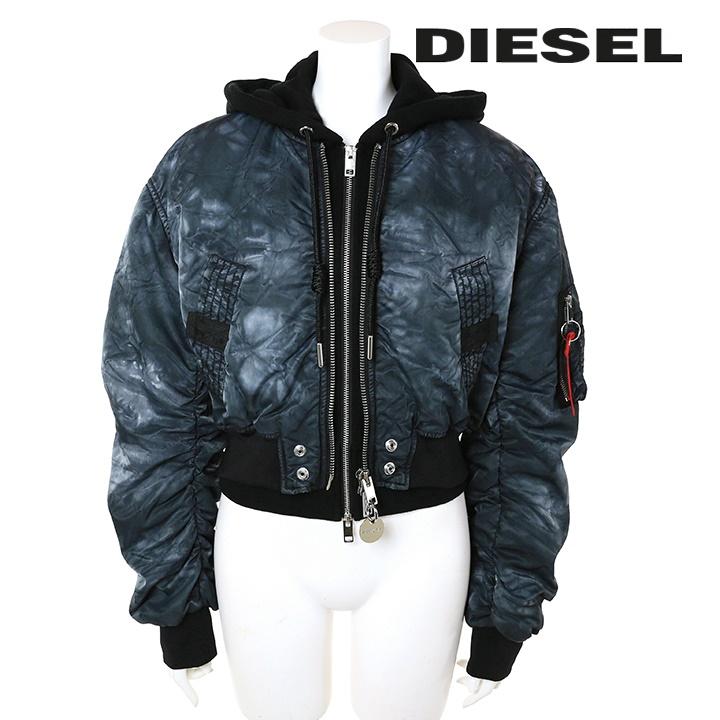 ディーゼル DIESEL 中綿ジャケット レディース タイダイ柄 レイヤード