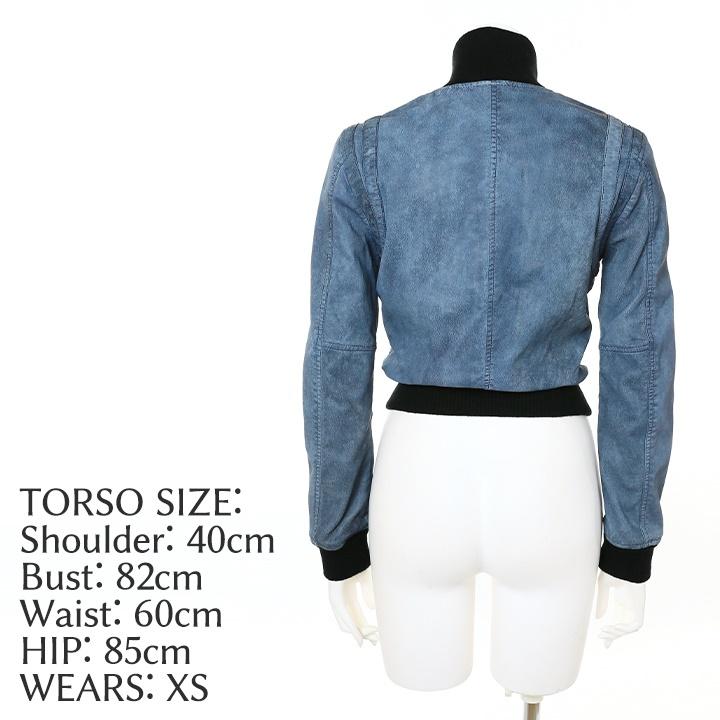オコナー　美品　DIESEL ディーゼル　ジャケット DIESEL ディーゼル レザージャケット レディース 羊革 本革 インディゴ