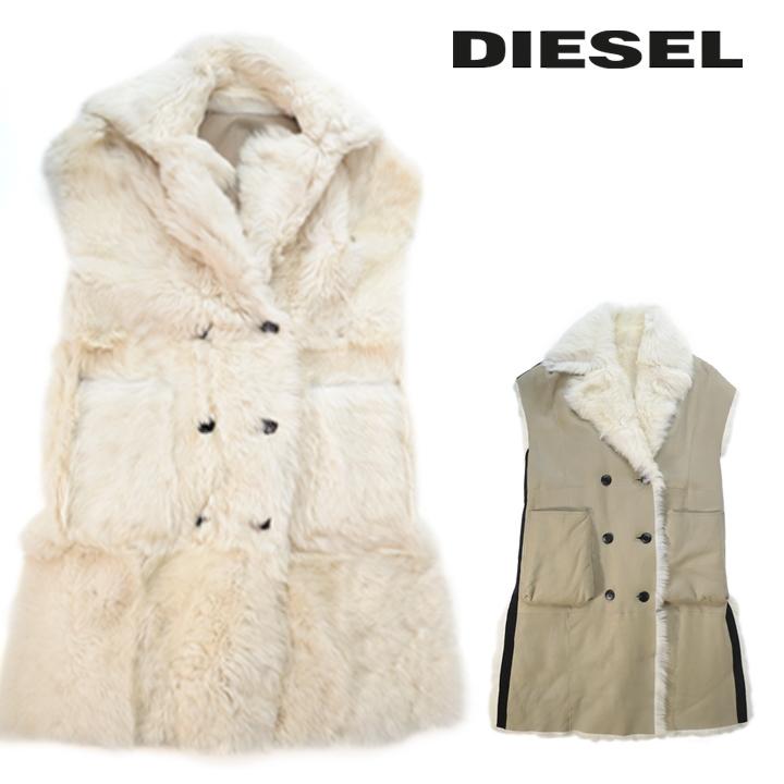 DIESEL（ディーゼル） ノースリーブ レザーコート レディース 