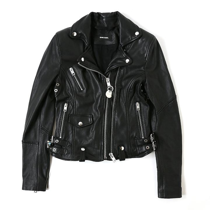 DIESEL ディーゼル レザージャケット レディース 羊革 本革 DIESEL ディーゼル レザージャケット レディース 羊革 本革