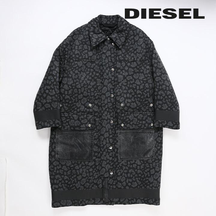 DIESEL ディーゼル 104,500円 レオパード柄コート ロングブルゾン DIESEL ディーゼル 104,500円 レオパード柄コート ロングブルゾン