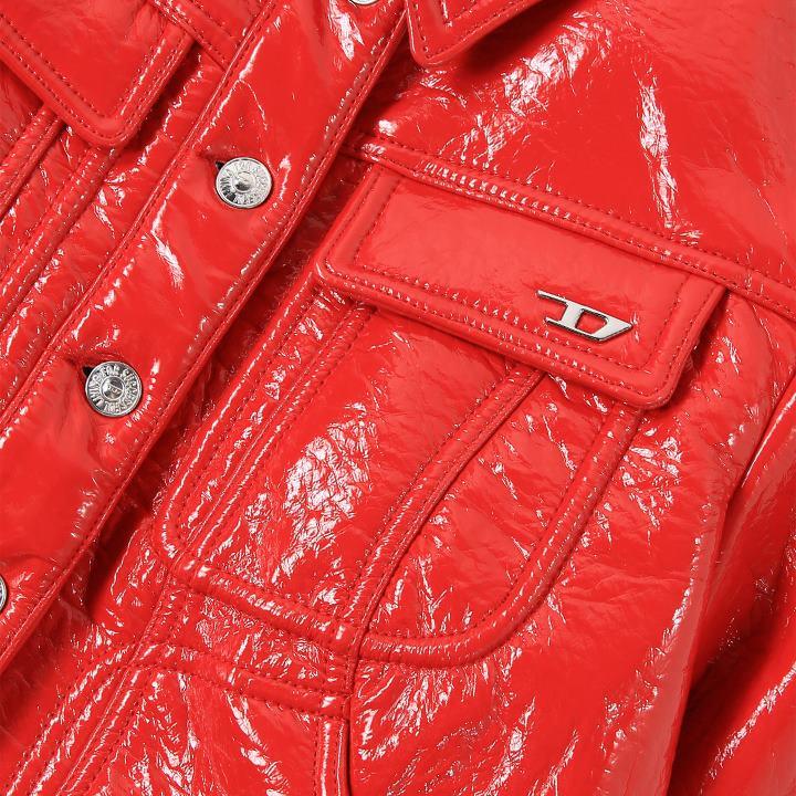 DIESEL 光沢コーティング ボイルドウールブレンド ブルゾンジャケット S DIESEL ディーゼル ブルゾンジャケット レディース 光沢