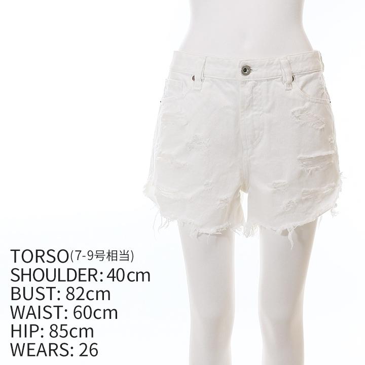DIESEL（ディーゼル） ショートパンツ レディース クラッシュダメージ