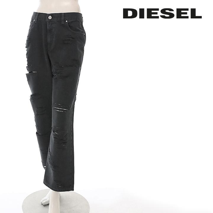 ディーゼル Diesel ジーンズ デニム パンツ レディース クラッシュダメージ切り込みデザイン ブラックデニム レギュラーストレート Niclah Die L P B4 708 買っciao トゥット トゥット 通販 Yahoo ショッピング
