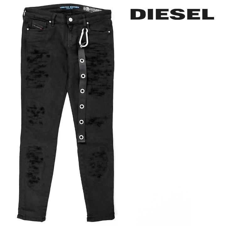ディーゼル DIESEL ジーンズ デニム パンツ レディース リミテッドエディション クラッシュダメージ加工 ストレッチスリムスキニー LU