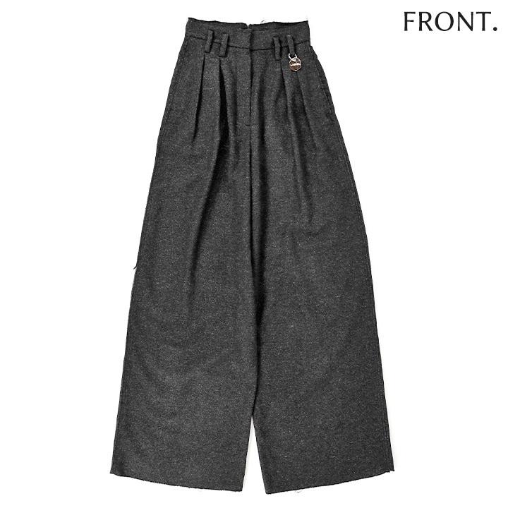 ディーゼル DIESEL ワイドバギーパンツ レディース ウール混 カット 