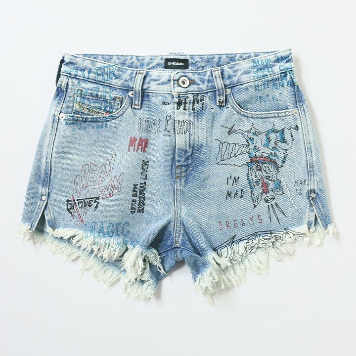 DIESEL ディーゼル ショートパンツ レディース グラフィック