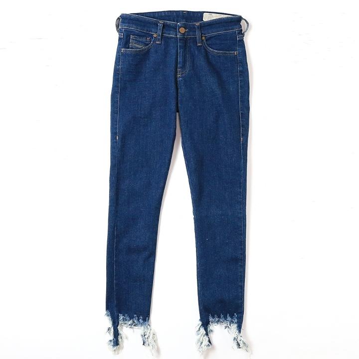 DIESEL ディーゼル 裾クラッシュ ストレッチ スーパースリムスキニー DIESEL ディーゼル ジーンズ デニム パンツ レディース 裾