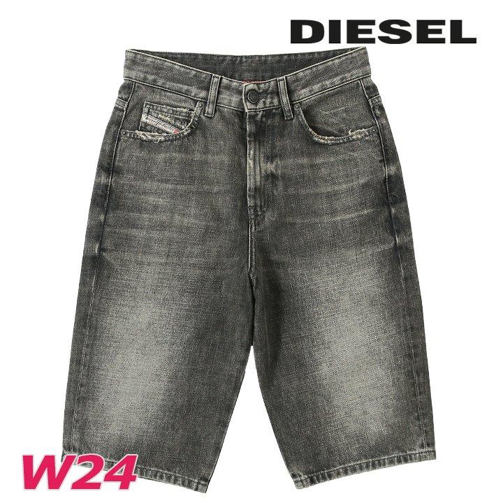 DIESEL（ディーゼル） ブラックデニムハーフパンツ レディース