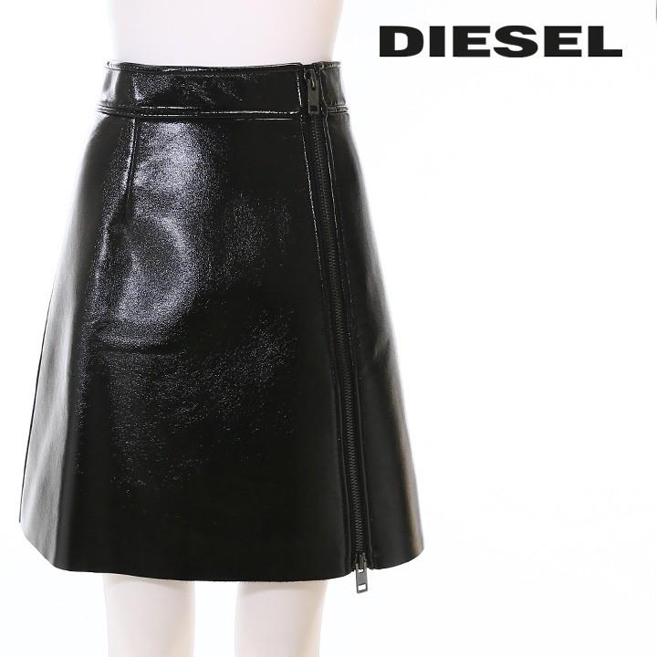 DIESEL（ディーゼル） ミニスカート レディース エナメルフェイク