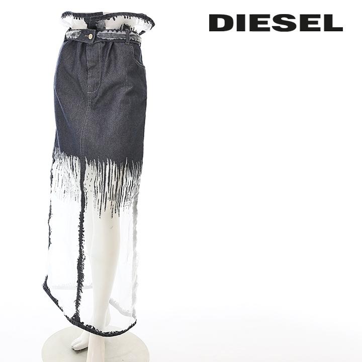 【最終価格】【新品】DIESEL ディーゼル デニムロングスカート DE-ALBUS-L A-LINE LONG SKIRT SS23 マキシ ロング スカート
