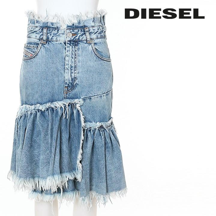 ディーゼル DIESEL デニムスカート レディース アシンメトリーデザイン