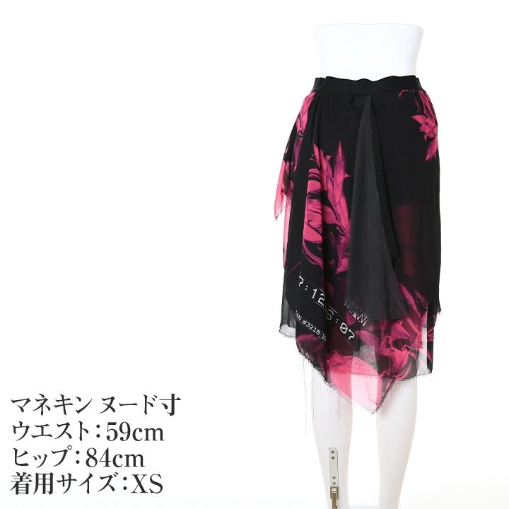 DIESELシフォンプリントスカート DIESEL ディーゼル シフォンスカート レディース ウエストゴム