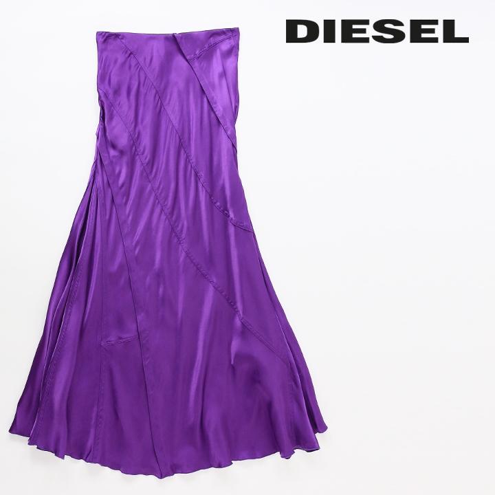 【美品】DIESEL デニム切り替えロングスカート フレアAライン 美品】DIESEL デニム切り替えロングスカート フレアAライン