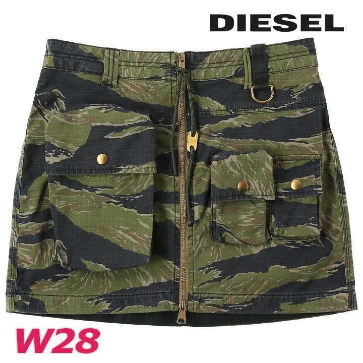 DIESEL ディーゼル ミリタリーミニスカート レディース カモフラ