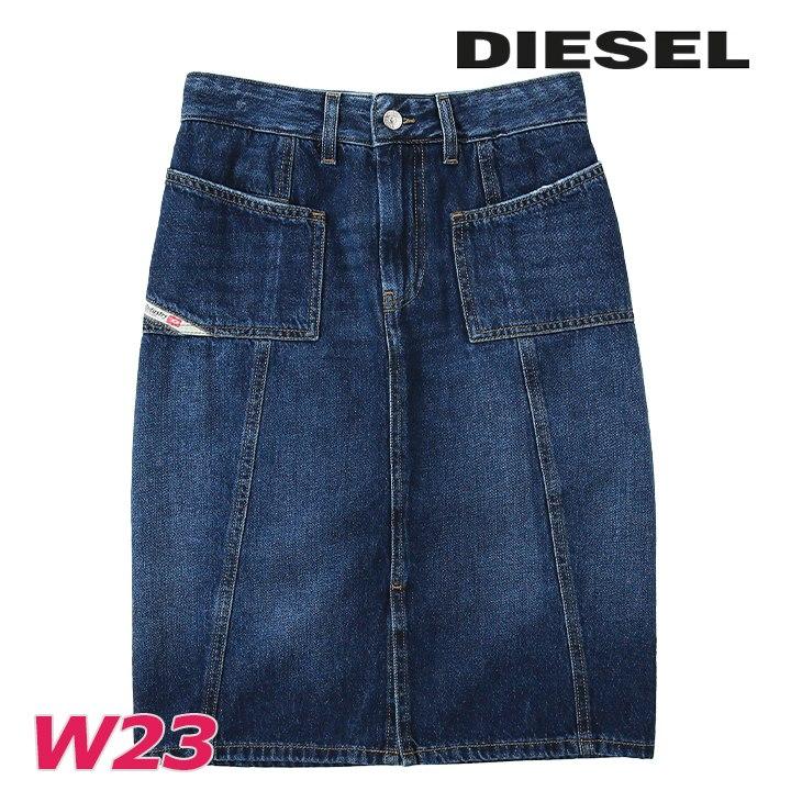 DIESEL（ディーゼル） デニムスカート レディース ウォッシュ加工 膝丈 
