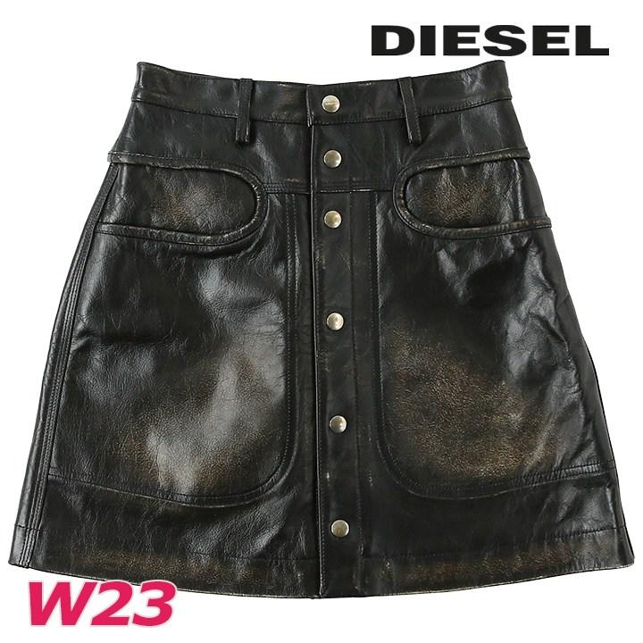 DIESEL（ディーゼル） レザーミニスカート レディース 牛革 本革