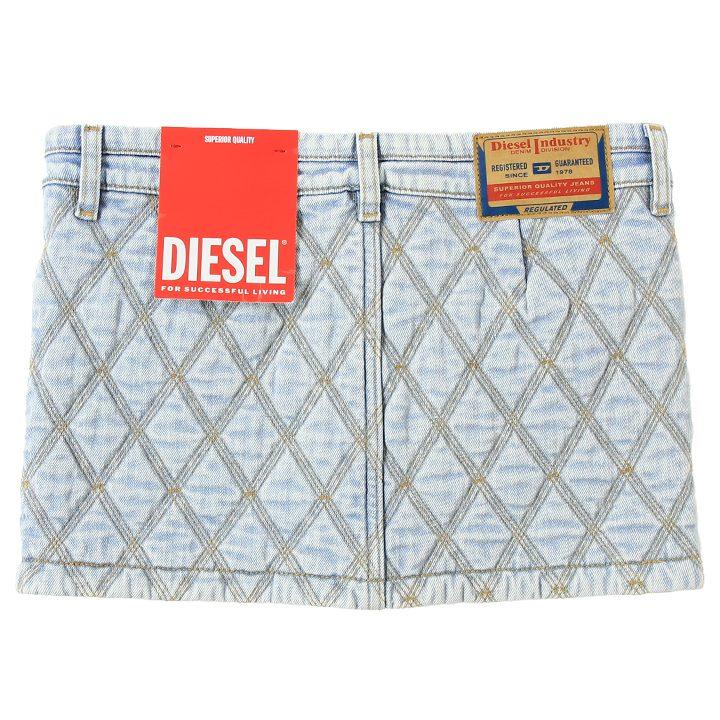 DIESEL ディーゼル ヴィンテージ加工 キルティング デニムミニスカート DIESEL ディーゼル デニムミニスカート レディース ヴィンテージ