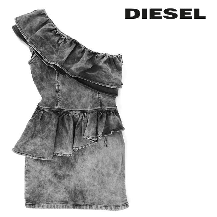 ディーゼル Diesel ミニワンピースドレス レディース ヴィンテージ加工 デニム地 ワンショルダー ティアード De Blau Die L T 255 買っciao トゥット トゥット 通販 Yahoo ショッピング