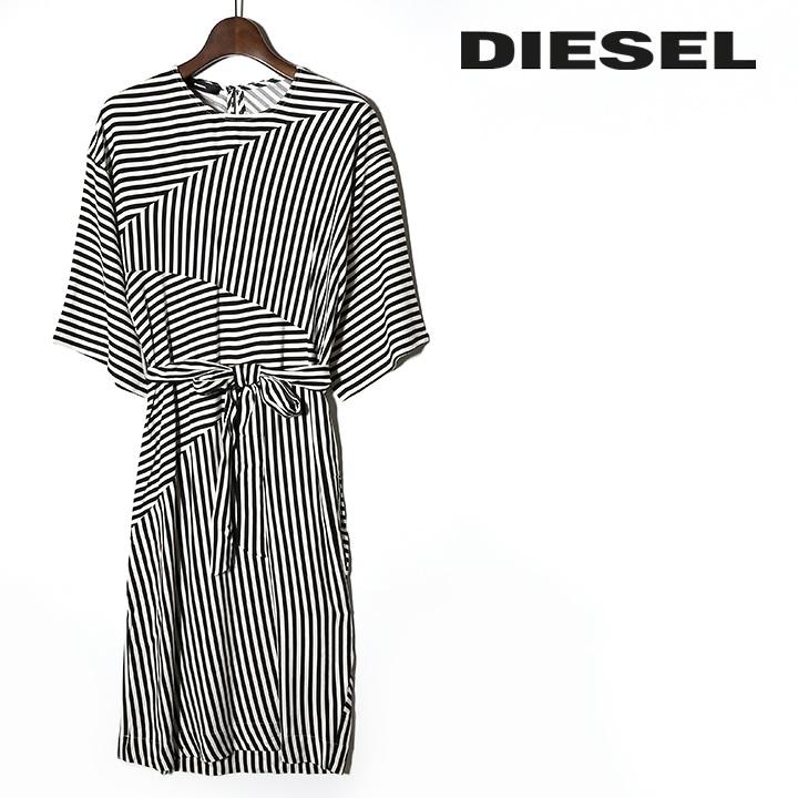 ディーゼル Diesel ワンピース レディース マルチボーダー 膝下丈 五分袖 D Moon Die L T 269 買っciao トゥット トゥット 通販 Yahoo ショッピング
