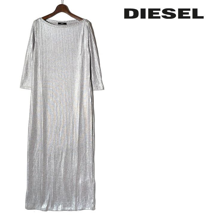 ディーゼル Diesel マキシワンピース レディース メタリックアレンジ 五分袖 薄手ニットソー ロングワンピース D Verony Die L T A8 163 買っciao トゥット トゥット 通販 Yahoo ショッピング