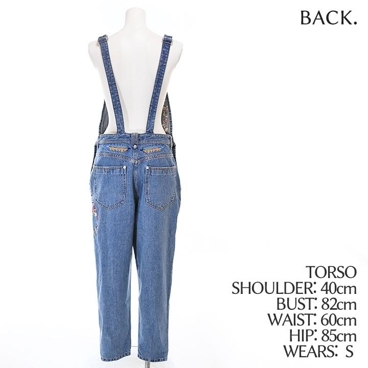 DIESEL ディーゼル オーバーオール レディース 刺繍装飾 デニム
