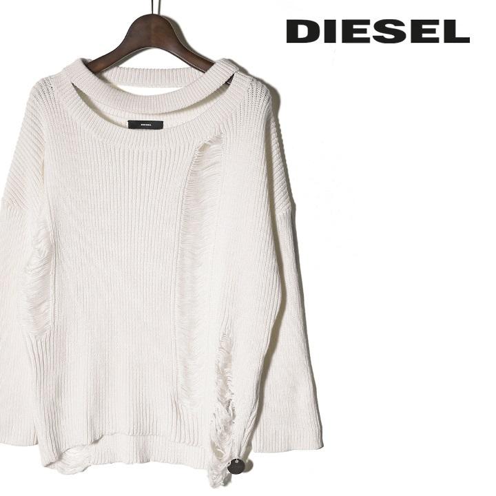 DIESEL（ディーゼル） ニットセーター レディース クラッシュダメージ