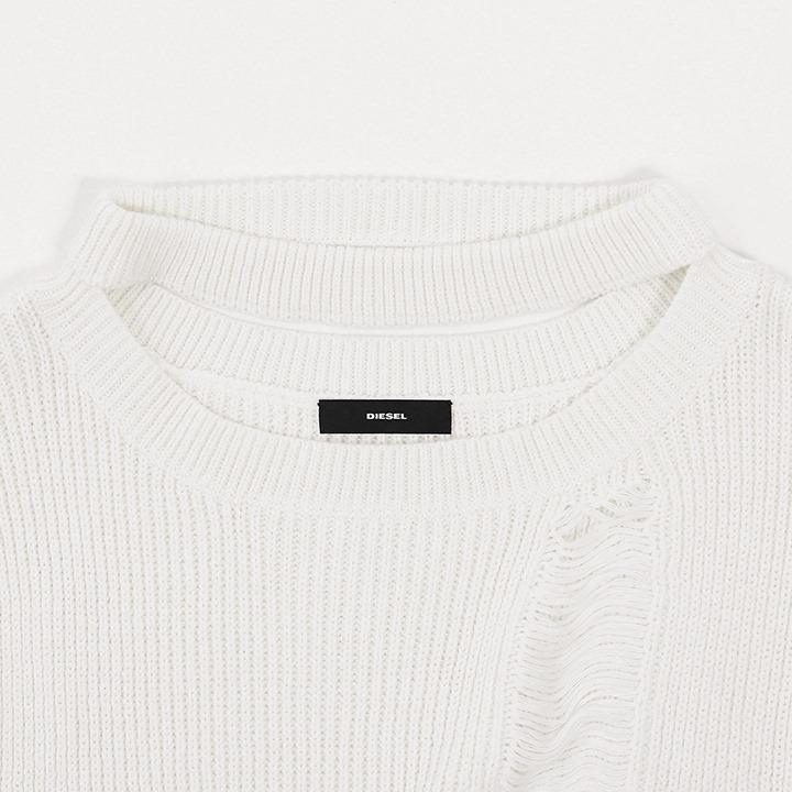 DIESEL（ディーゼル） ニットセーター レディース クラッシュダメージ