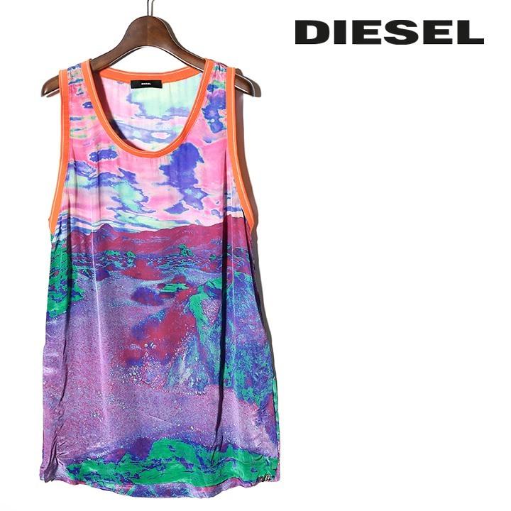 DIESEL（ディーゼル） タンクトップ レディース 微光沢グラフィック 