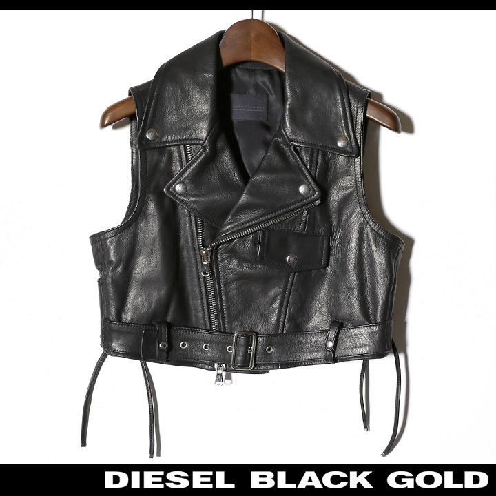 DIESEL BLACK GOLD ディーゼルブラックゴールド レザーベスト 