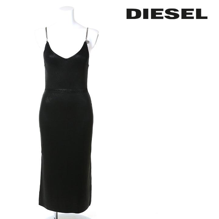 DIESEL ディーゼル ノースリーブワンピース レディース 光沢