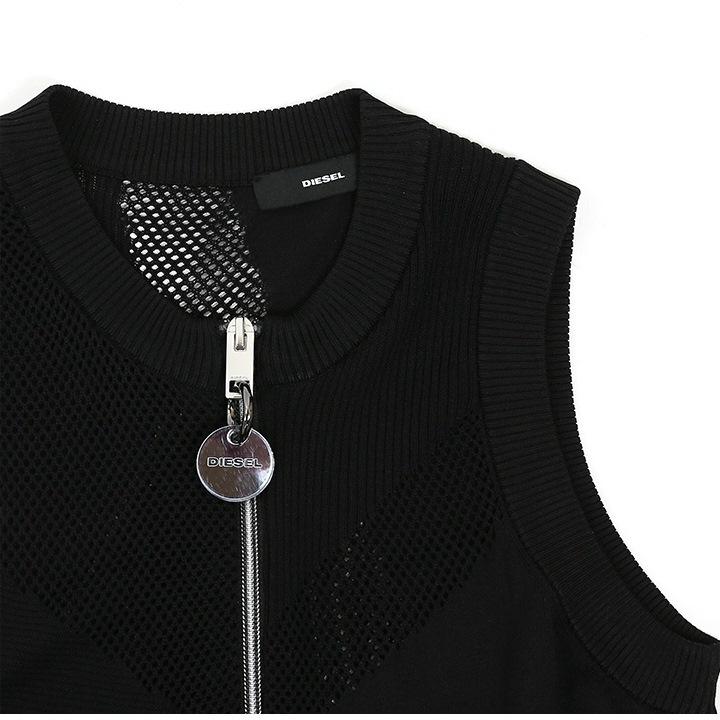 diesel ノースリーブワンピース DIESEL｜フロントジップノースリーブワンピース