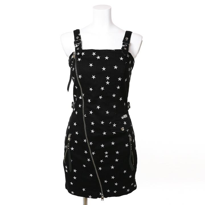 DIESEL ディーゼル ブラックデニムワンピース レディース 星柄 DIESEL ディーゼル ブラックデニムワンピース レディース 星柄