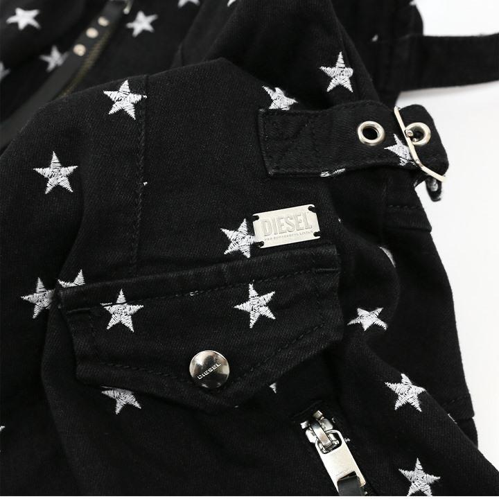 DIESEL ディーゼル ブラックデニムワンピース レディース 星柄 DIESEL ディーゼル ブラックデニムワンピース レディース 星柄