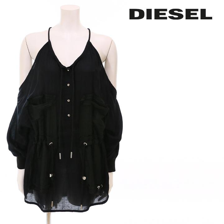 新品　DIESEL レディース オープンショルダー長そでシャツ DIESEL ディーゼル シャツ ブラウス レディース オープン