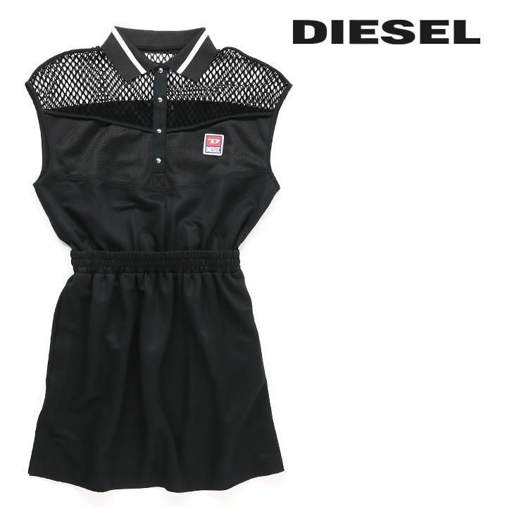 ディーゼル DIESEL ノースリーブワンピース レディース メッシュ切替
