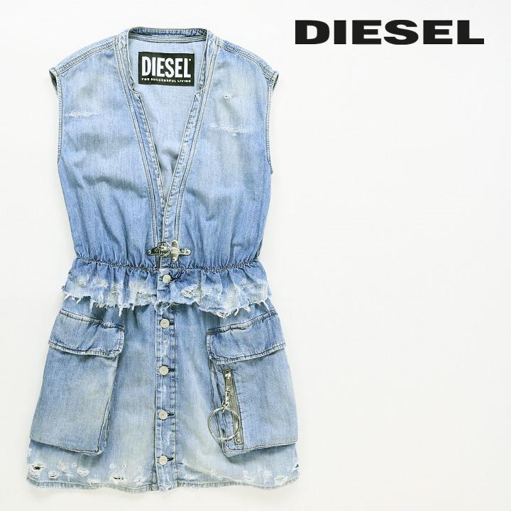 ディーゼル DIESEL デニムミニワンピース レディース デストロイダメージ加工 カットオフ 切りっぱなし ノースリーブ DE-AVA  :die-l-t-c8-112:買っCiao!トゥット トゥット - 通販 - Yahoo!ショッピング