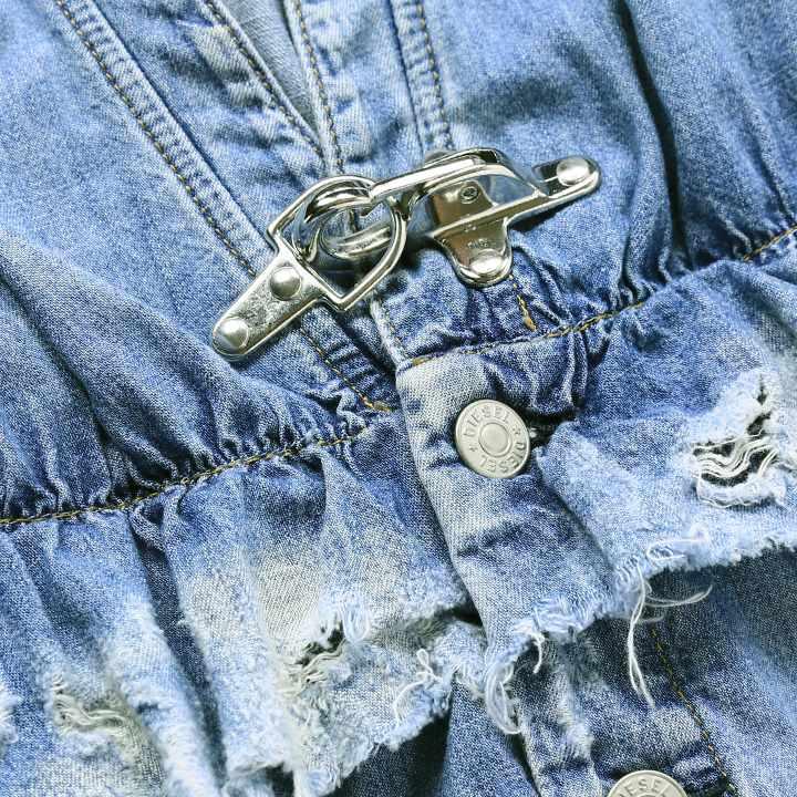 DIESEL ディーゼル デニムミニワンピース レディース デストロイ