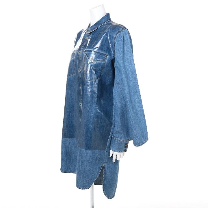 DIESEL ディーゼル デニムシャツワンピース レディース 前身頃