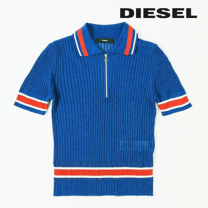 DIESEL 半袖ニット (完売商品) DIESEL ディーゼル 半袖ニットセーター レディース ラメ糸混