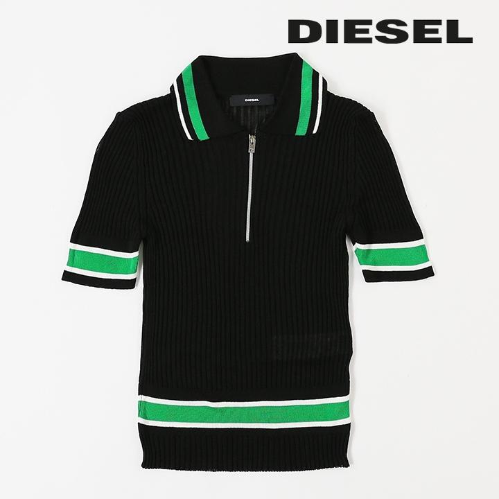 DIESEL ディーゼル 半袖ニットセーター レディース ラメ糸混 ハーフ 