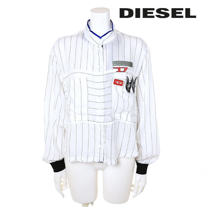 DIESEL（ディーゼル） 長袖シャツ ブラウス レディース ピンバッジ付き 