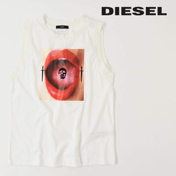 DIESEL ディーゼル ロゴ ノースリーブ Tシャツ 国内発送 関税込 DIESEL ディーゼル ノースリーブTシャツ カットソー レディース