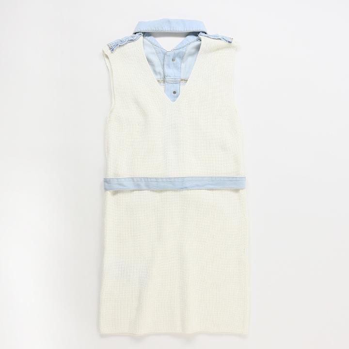 DIESEL ノースリーブワンピース D-DELFY-BDRESS チュール切替 ワンピなど最旬ア！ DIESEL ノースリーブワンピース チュール