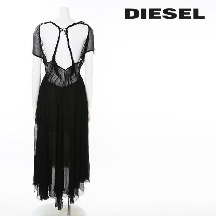 DIESEL（ディーゼル） シフォンマキシワンピース レディース バック