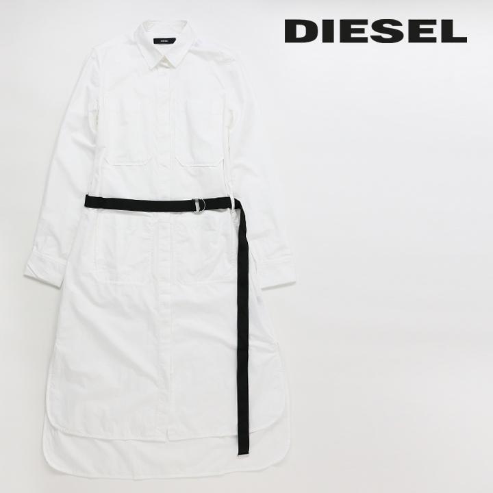 DIESEL - DIESELベルト付きシャツワンピース DIESEL ディーゼル 長袖シャツワンピース レディース ウエスト