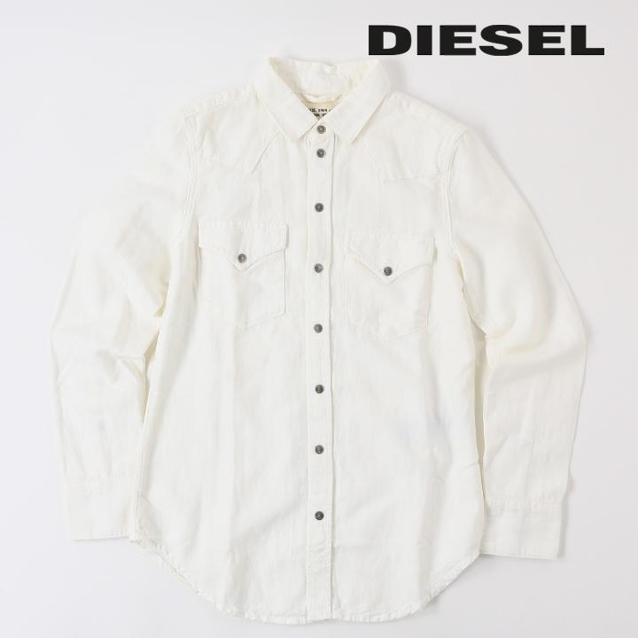 diesel 長袖シャツ　ホワイト SALE】 大きいサイズ メンズ DIESEL ディーゼル カジュアル 長袖