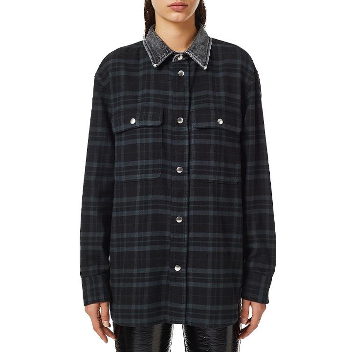 DIESEL ディーゼル 長袖フランネルシャツ レディース チェック柄 DIESEL ディーゼル 長袖フランネルシャツ レディース チェック柄