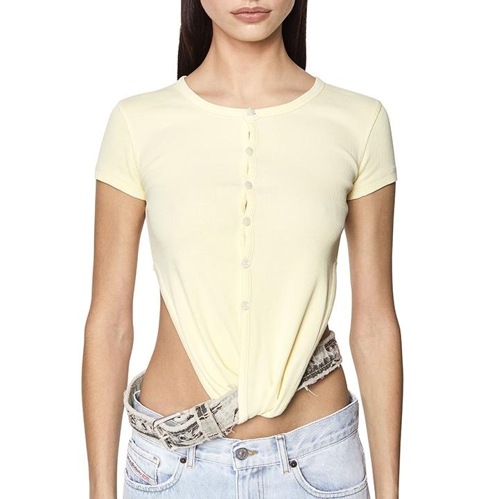 DIESELディーゼル　リブカットソー　Sサイズ DIESEL (ディーゼル) バックプリント クルーネック 長袖 Tシャツ