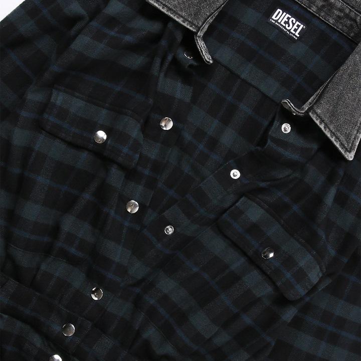 DIESEL ディーゼル 長袖フランネルシャツワンピース レディース DIESEL ディーゼル 長袖フランネルシャツワンピース レディース